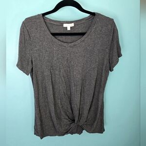 Nine Britton Levie Knot Front Knit Tee